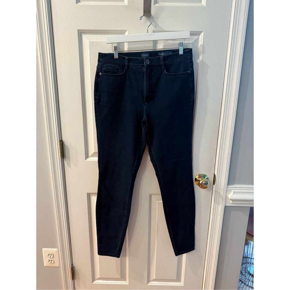 J. Jill Denim Dark Wash Premium Flex High Rose Leggings sz 12 T EUC